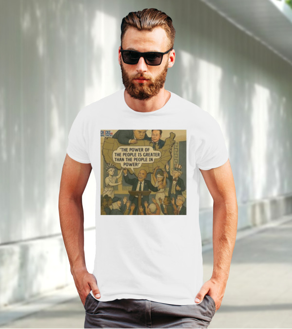 Cory Booker The Power Of The People Is Greater Than The People In Power USA Checks And Balances 2025 T-Shirt