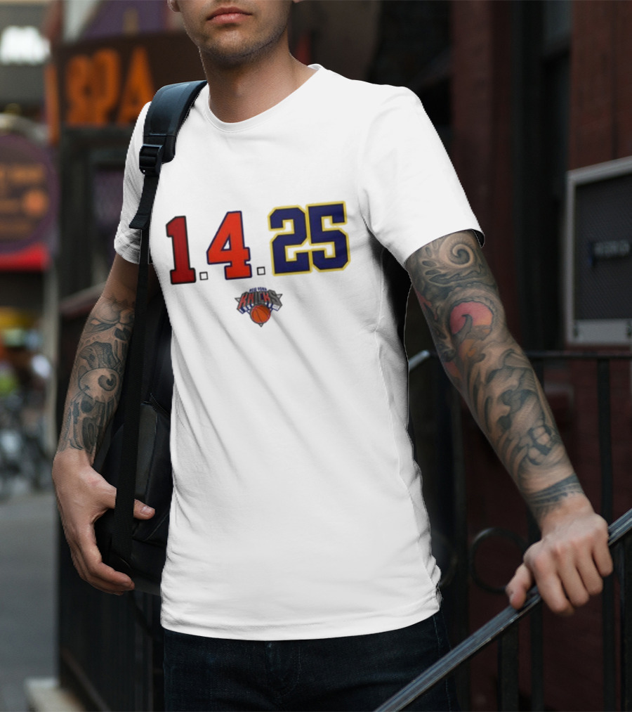 Derrick Rose Numbers 14 25 New York Knicks T-Shirt
