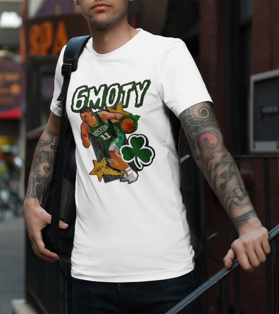 Boston Celtics Derrick White Payton Pritchard 6Moty Shamrock Basketball T-Shirt