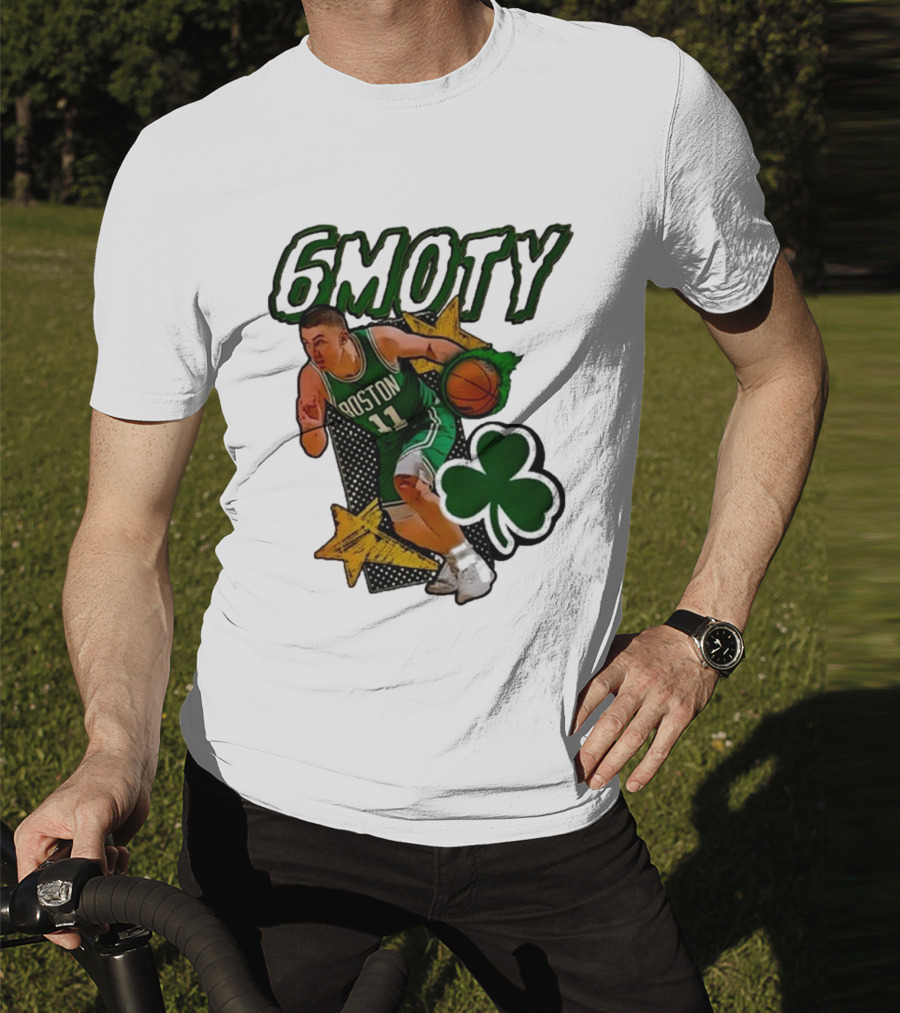 Boston Celtics Derrick White Payton Pritchard 6Moty Shamrock Basketball T-Shirt