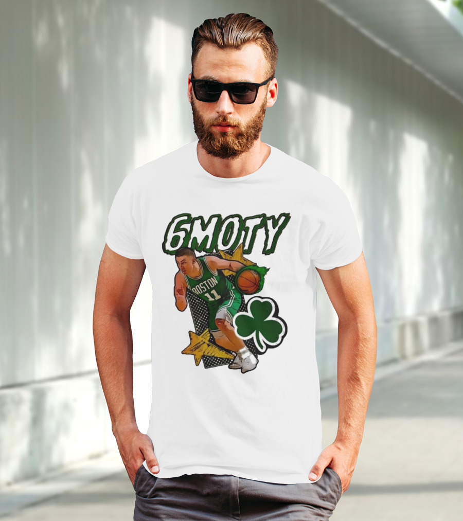 Boston Celtics Derrick White Payton Pritchard 6Moty Shamrock Basketball T-Shirt