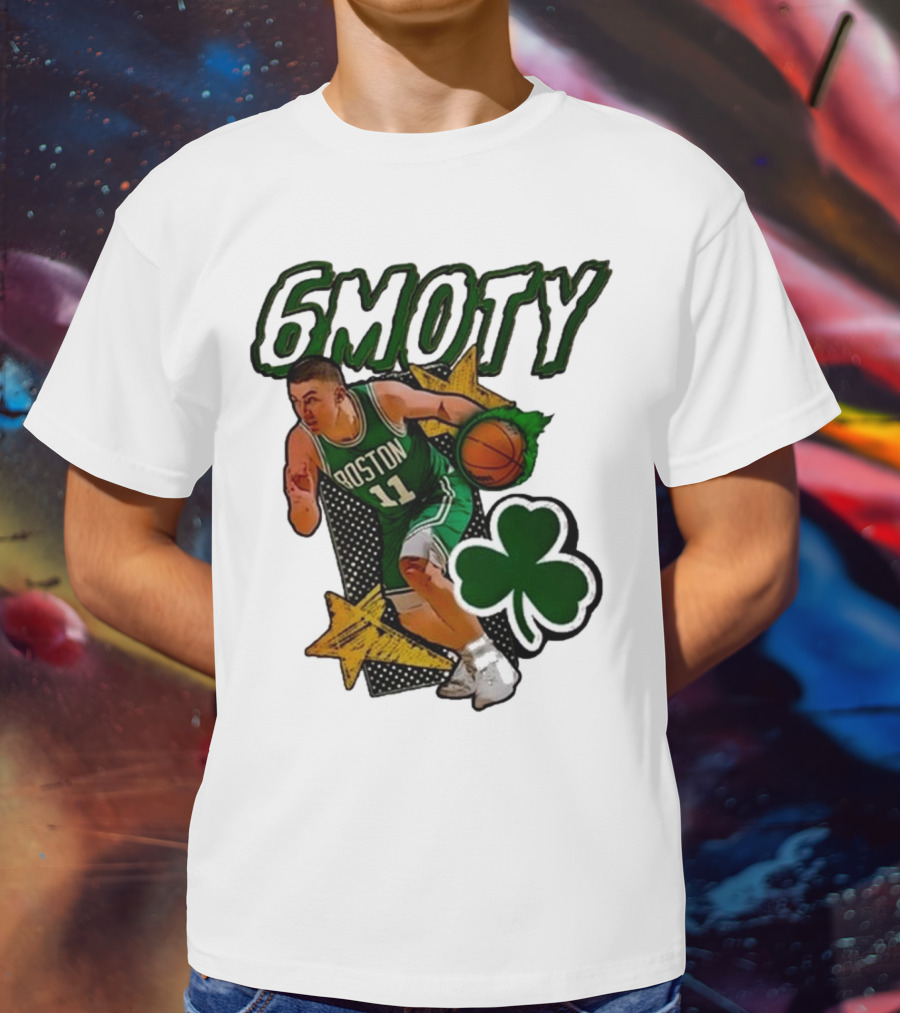 Boston Celtics Derrick White Payton Pritchard 6Moty Shamrock Basketball T-Shirt