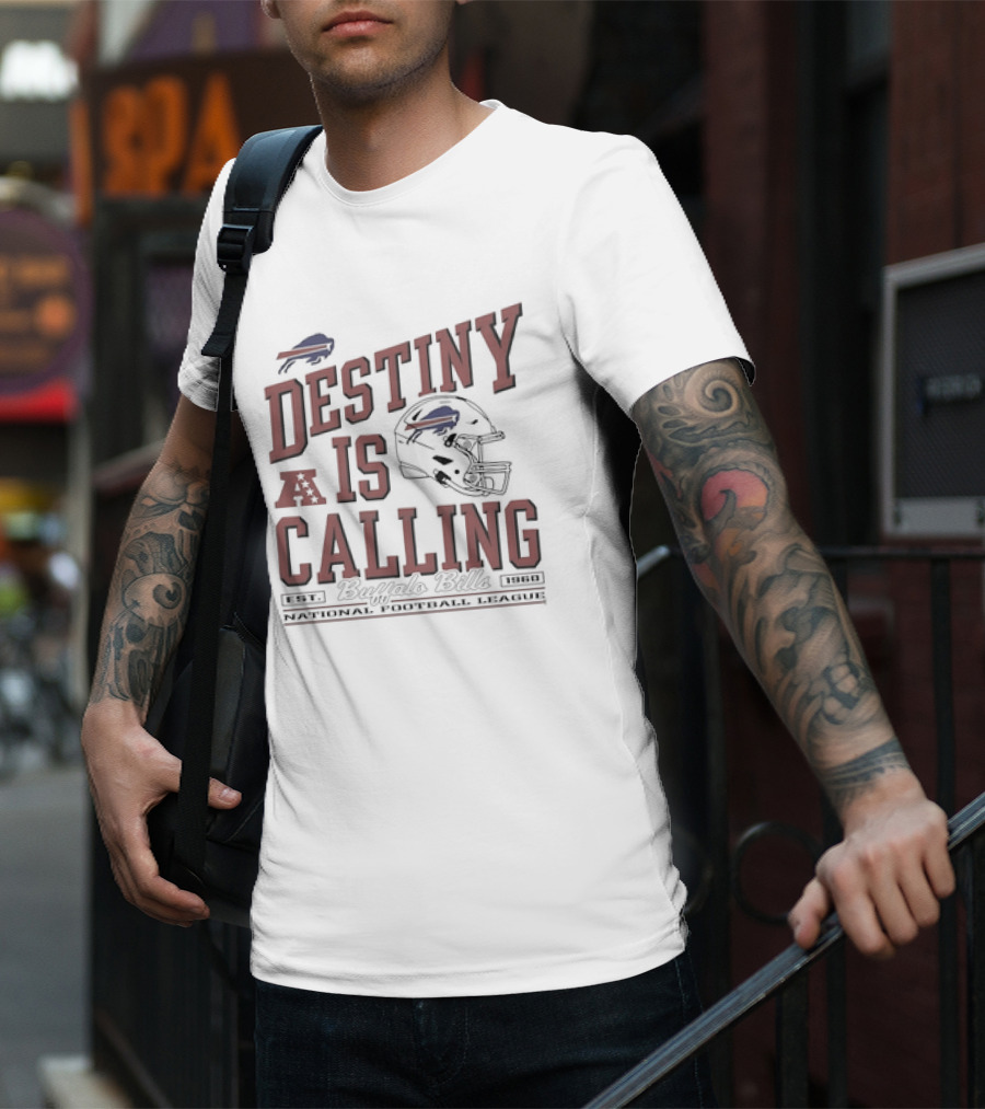 Destiny Is Calling Vintage Buffalo Bills Football Helmet T-Shirt