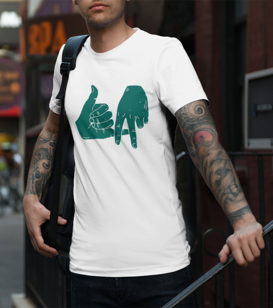 Dirty Coast Los Angeles Hand Gesture Symbol T-Shirt