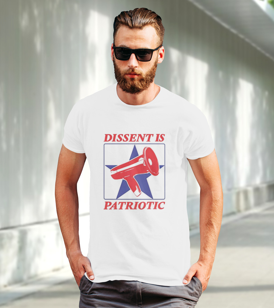 Patriotic Megaphone In Star Symbol Dissent T-Shirt
