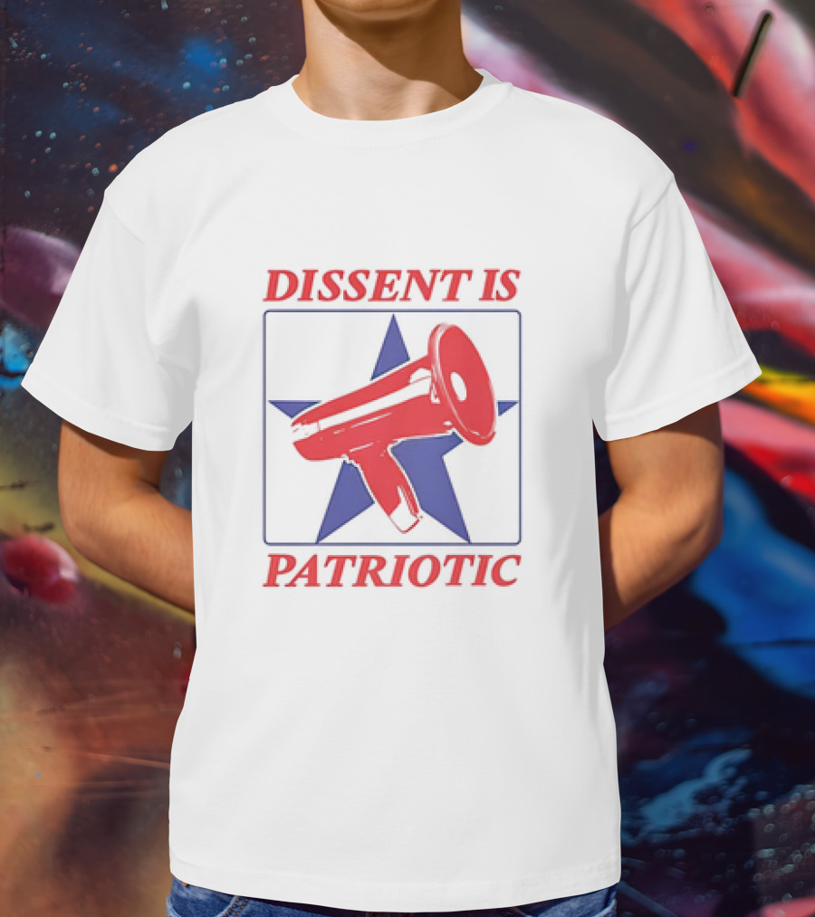 Patriotic Megaphone In Star Symbol Dissent T-Shirt