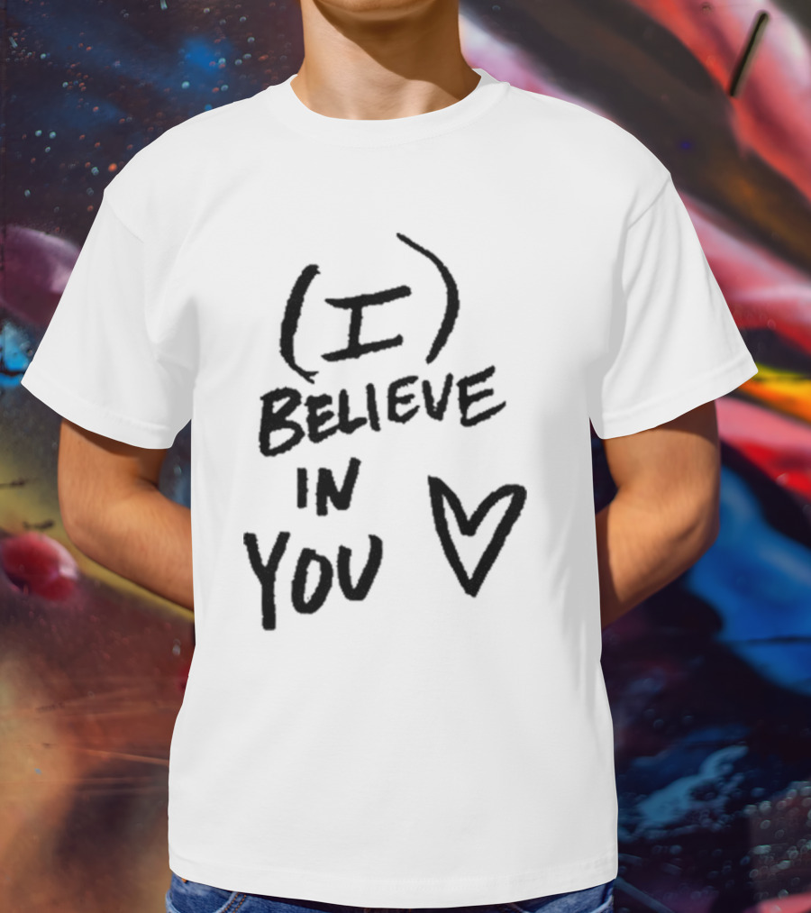 I Believe In You Heart Design Dj Scheme T-Shirt