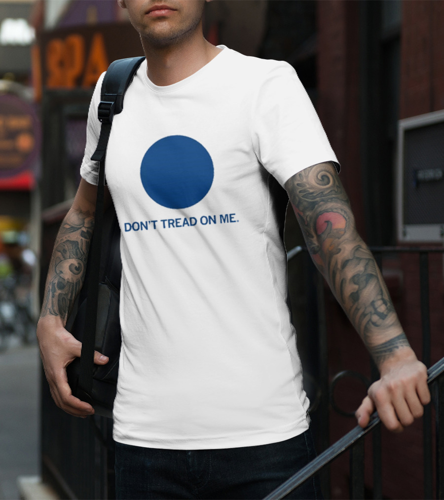 Don’t Tread On Me Blue Dot Circular Emblem T-Shirt