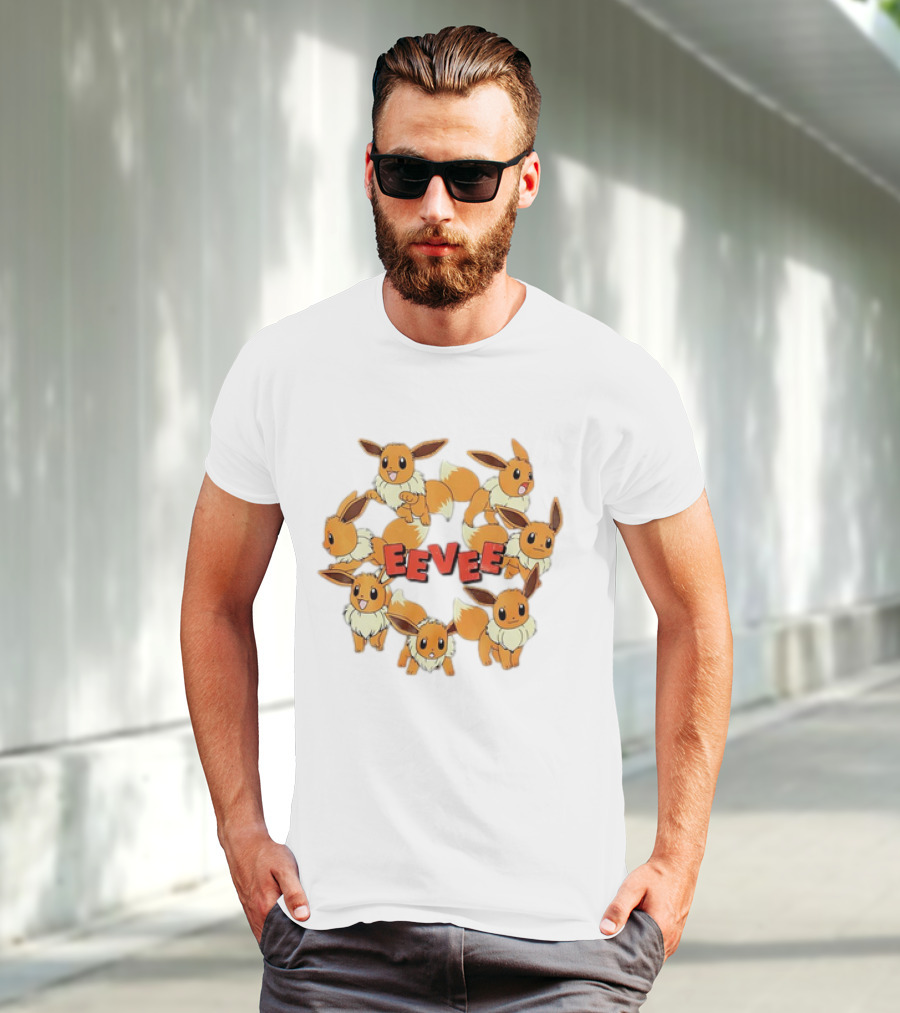 Eevee Pokemon Collage Cartoon Vintage Collection T-Shirt
