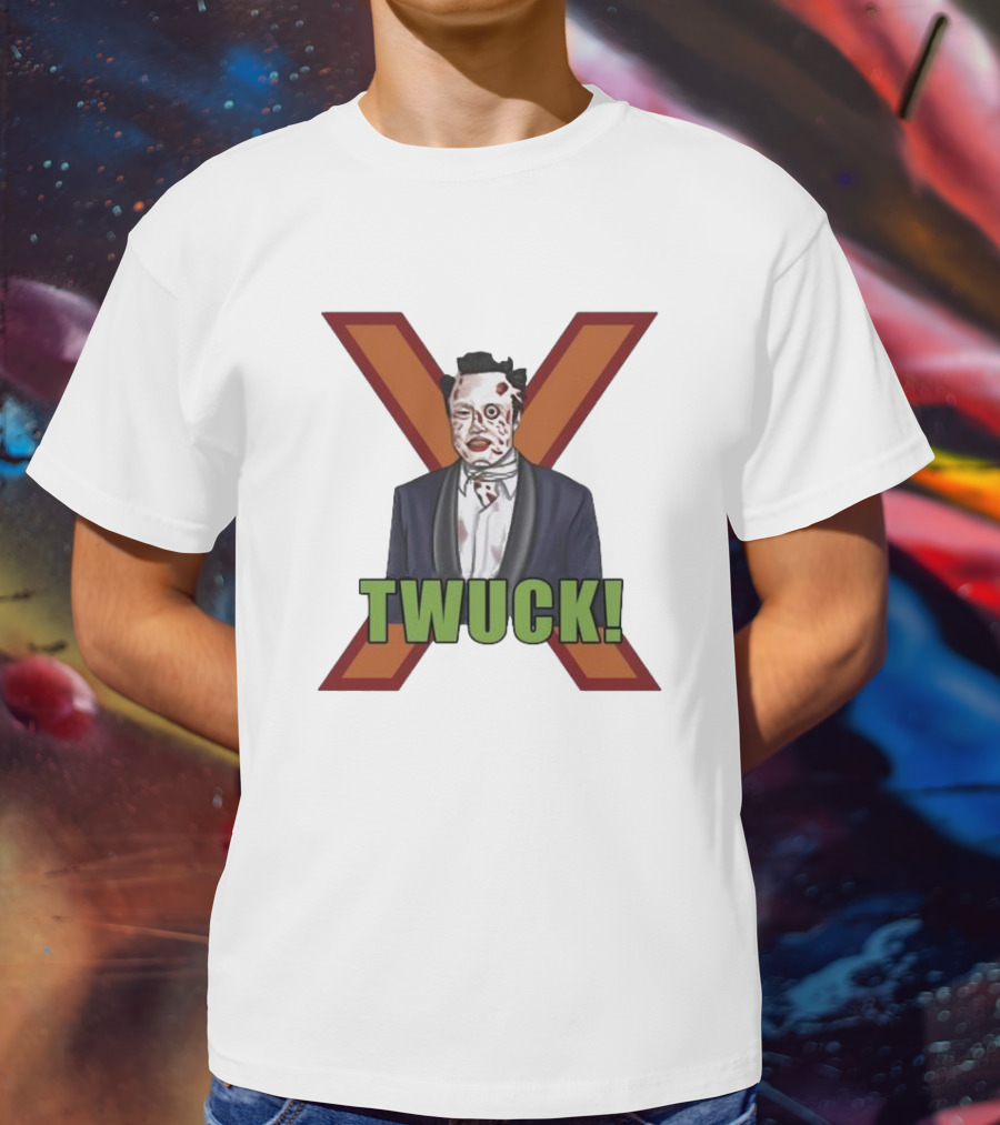 Elon Musk Zombie Twuck! Red X Background T-Shirt