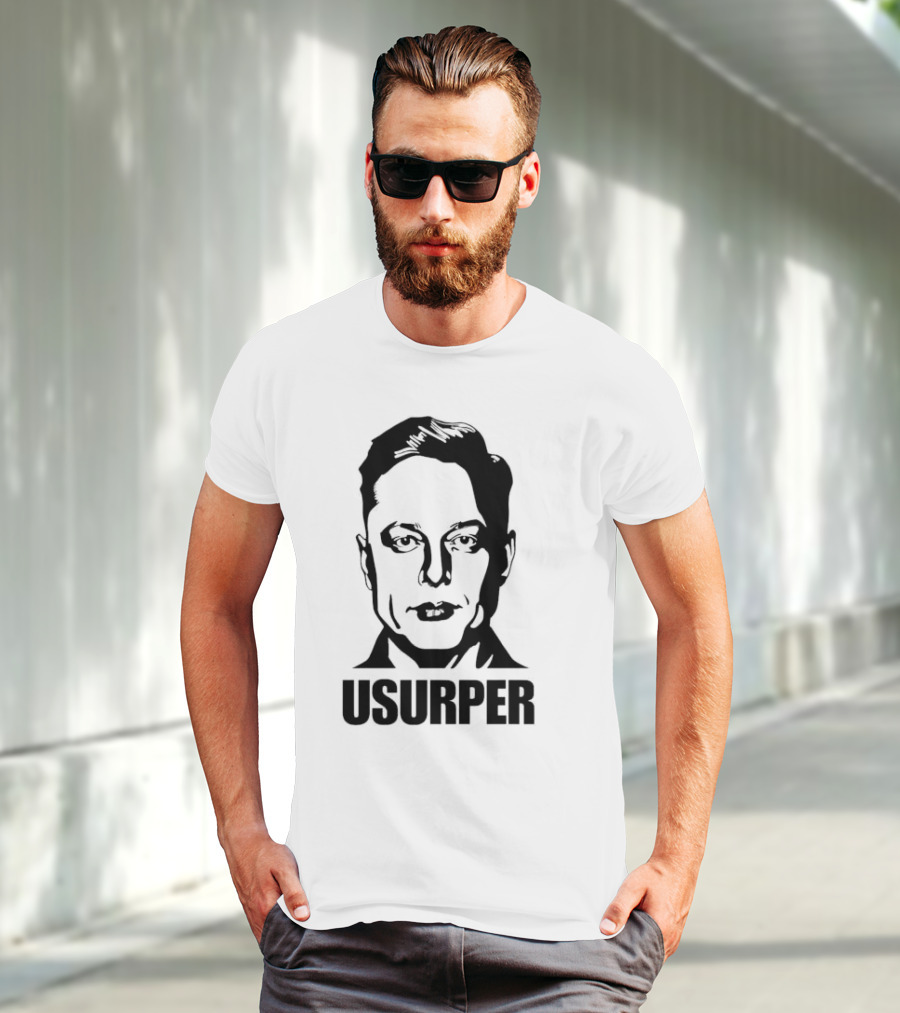 Elon Musk Usurpator Iconic Minimalist Style T-Shirt