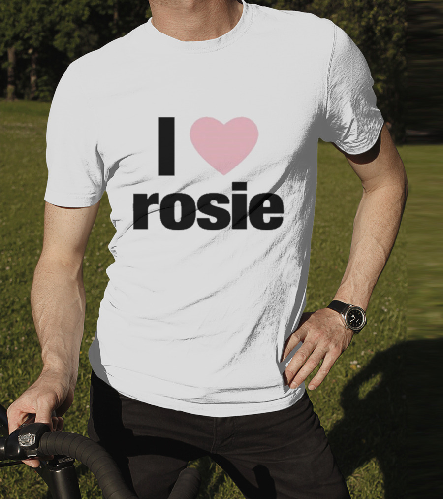 I Love Rosie Pink Heart Evan Mock T-Shirt