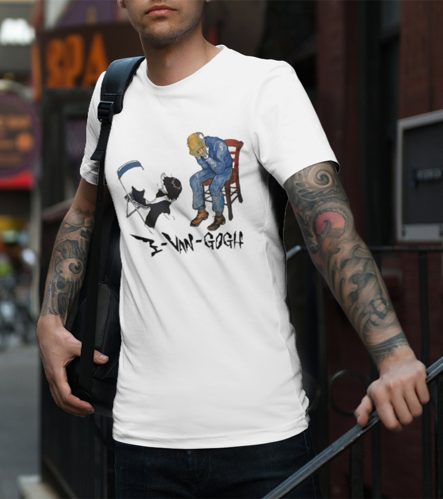 Evangogh Ikari Shinji And Gate Van Gogh Mashup T-Shirt