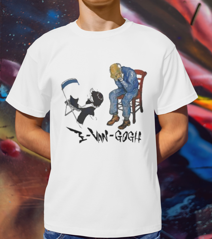 Evangogh Ikari Shinji And Gate Van Gogh Mashup T-Shirt