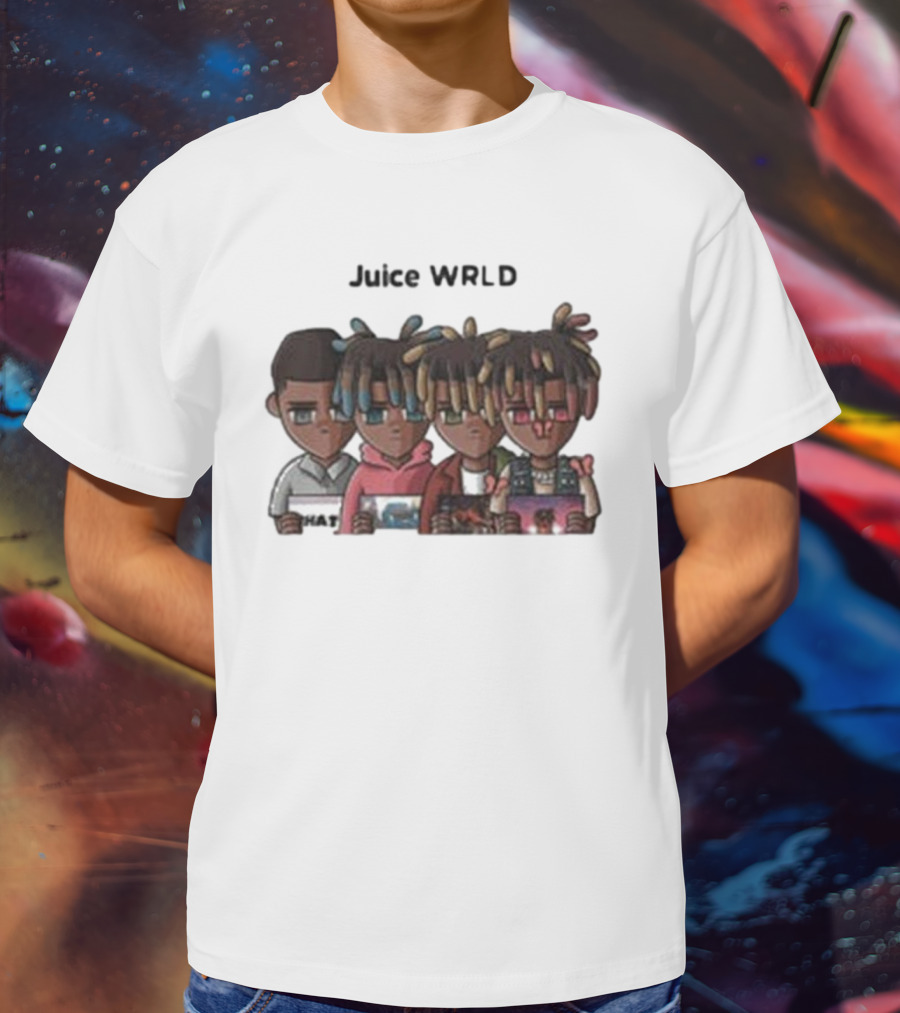 Juice WRLD Evolution Character Progression Holding Album Covers T-Shirt