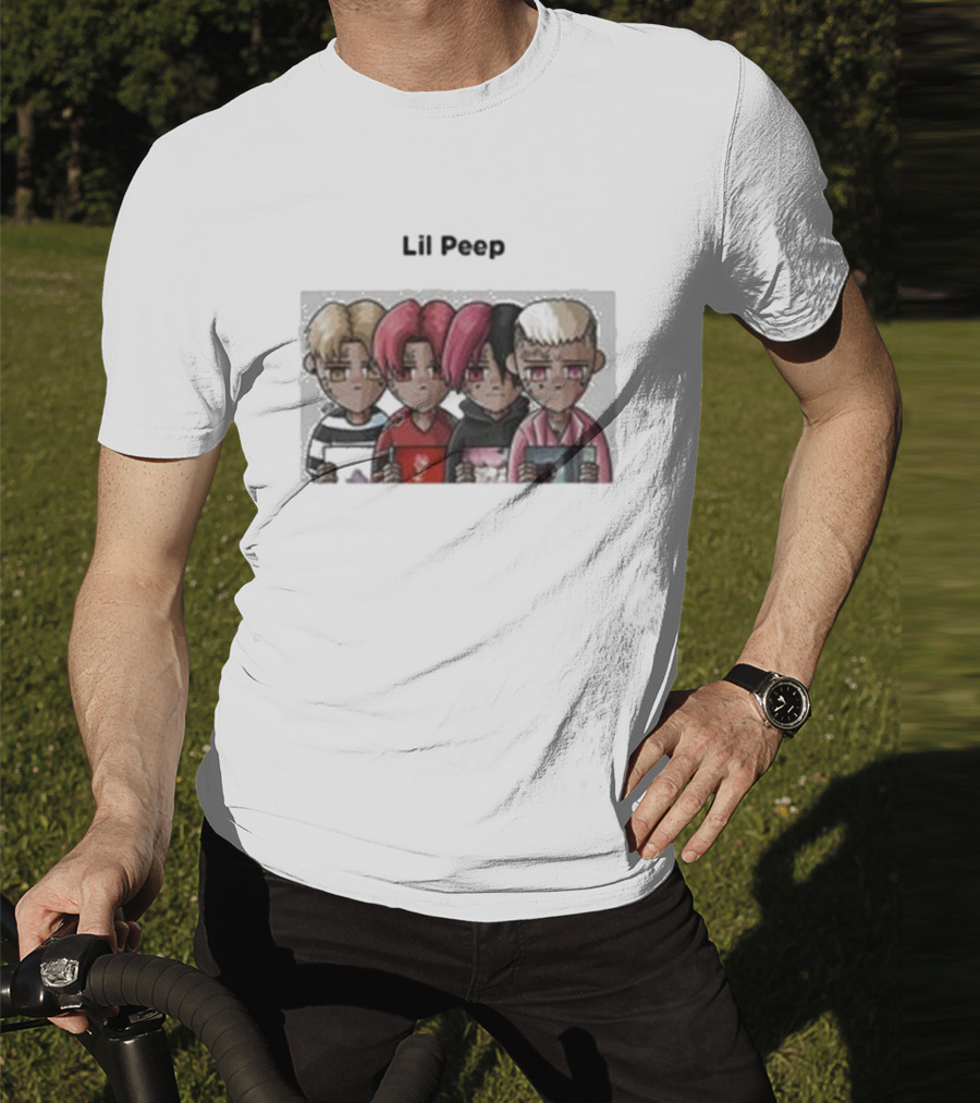 Labeled Cartoon Characters In Different Outfits Lil Peep T-Shirt