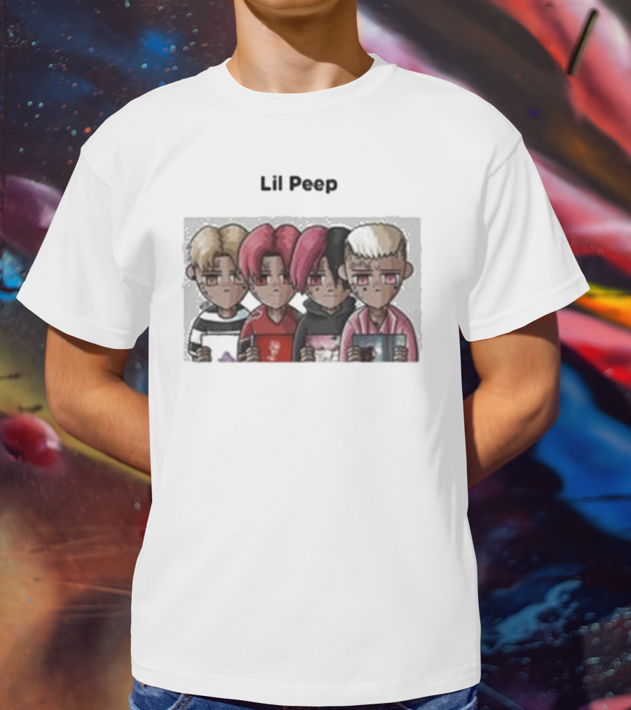 Labeled Cartoon Characters In Different Outfits Lil Peep T-Shirt
