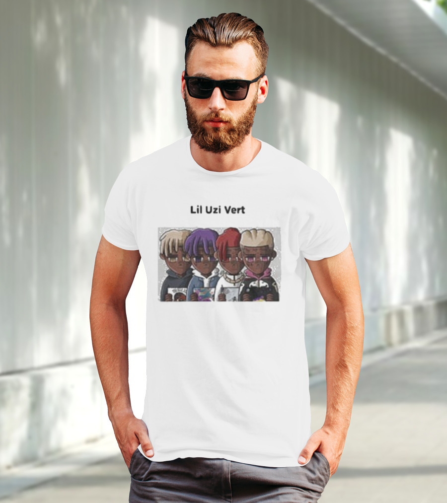 Lil Uzi Vert Evolution Cartoon Characters Holding Albums T-Shirt
