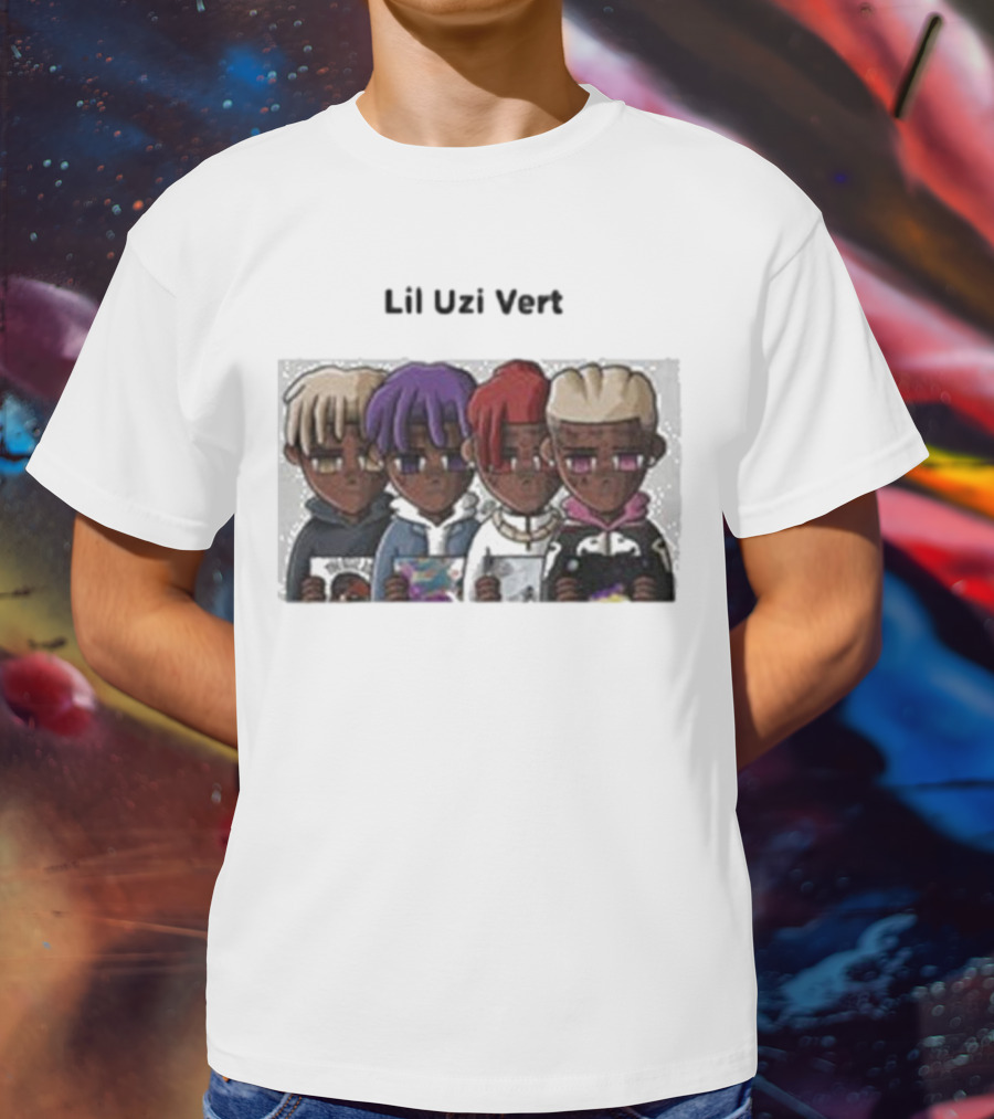 Lil Uzi Vert Evolution Cartoon Characters Holding Albums T-Shirt