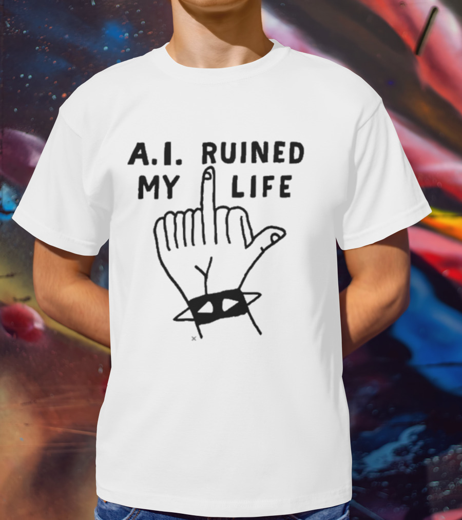 Family A.I. Ruined My Life Retro Robot And Kids T-Shirt