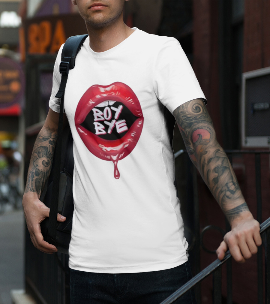Fabulous Demps Boy Bye Red Lips Bold Style T-Shirt