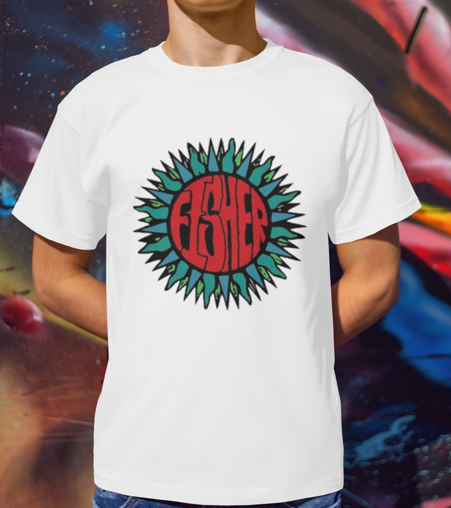 Fisher Sunburst Soak Up The Sun Colorful Vibes T-Shirt