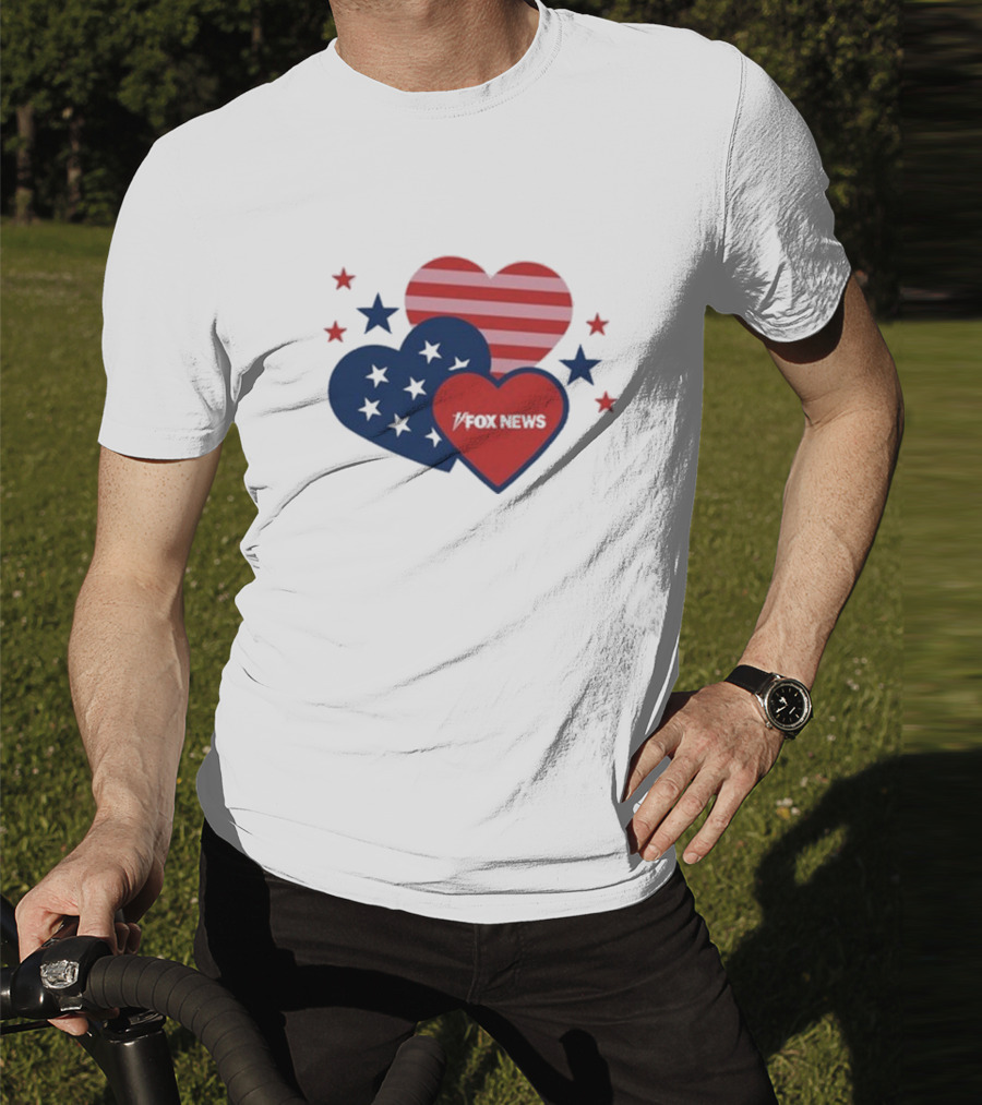 Patriotic Hearts Fox News Stars And Stripes T-Shirt