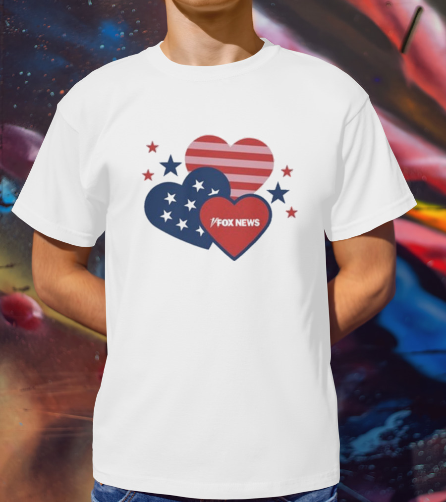 Patriotic Hearts Fox News Stars And Stripes T-Shirt
