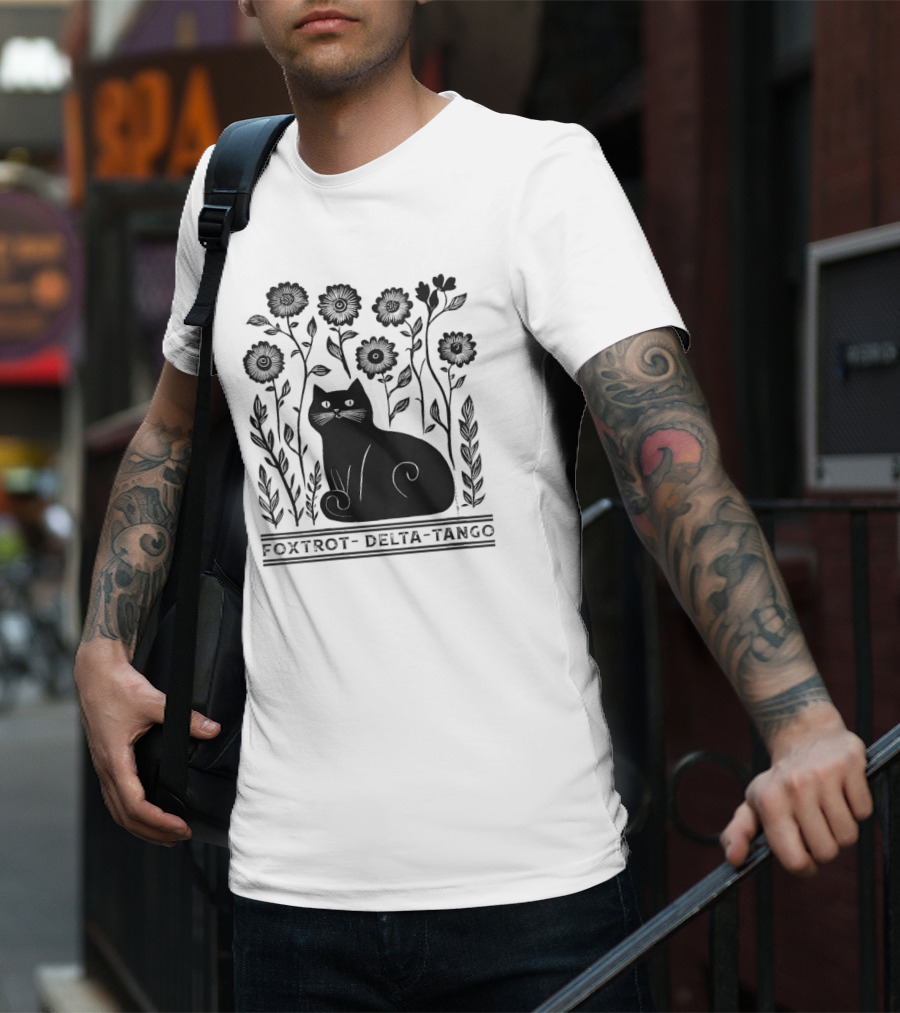 Delta Cat In Flowers T-Shirt