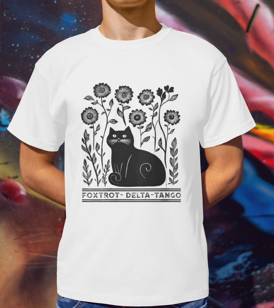 Delta Cat In Flowers T-Shirt