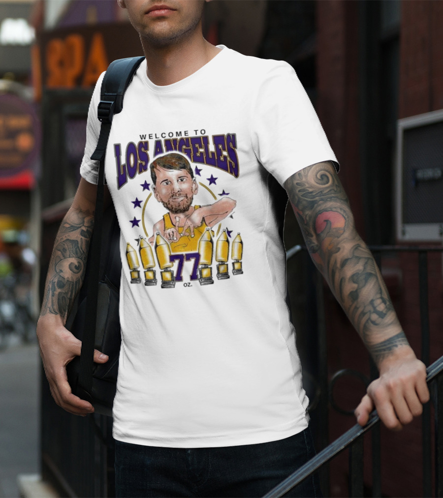 Los Angeles 77 Basketball Stars And Bottles T-Shirt