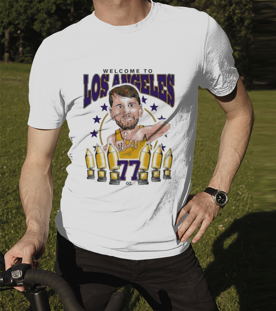 Los Angeles 77 Basketball Stars And Bottles T-Shirt