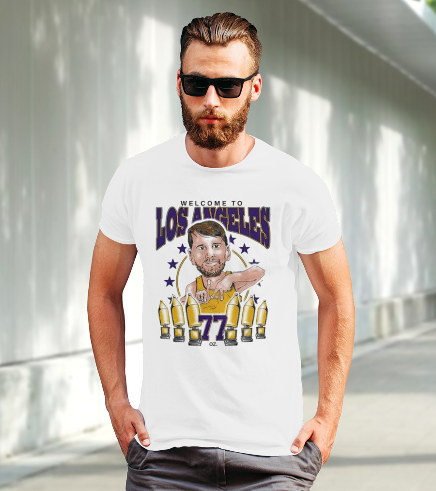 Los Angeles 77 Basketball Stars And Bottles T-Shirt