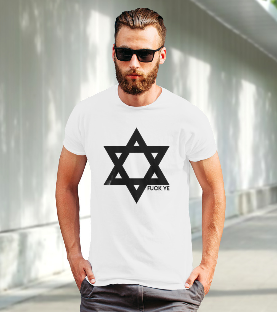 Kanye Middle Finger Fuck Ye Star Symbol T-Shirt