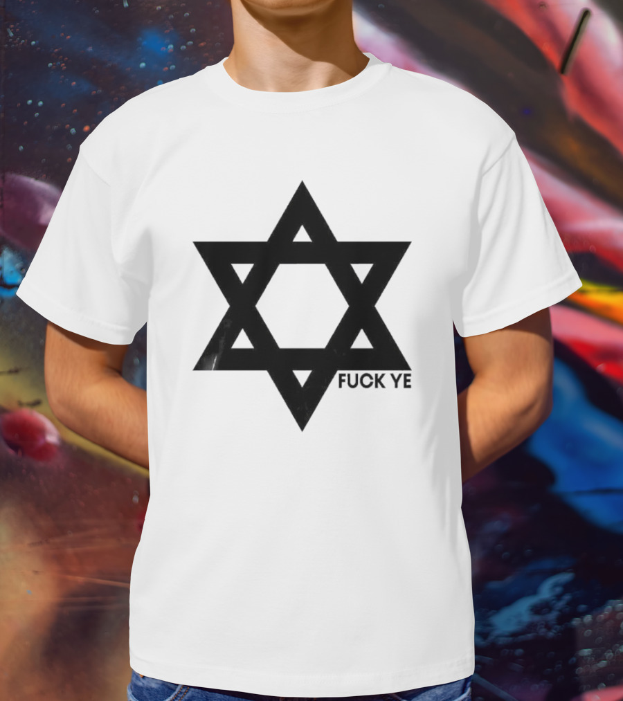 Kanye Middle Finger Fuck Ye Star Symbol T-Shirt