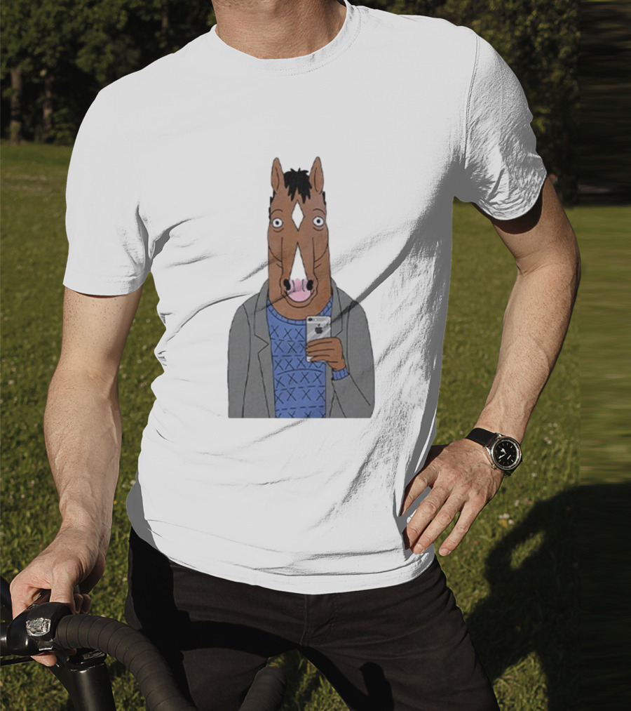 Bojack Horseman Horse Head Selfie Smartphone Humor T-Shirt