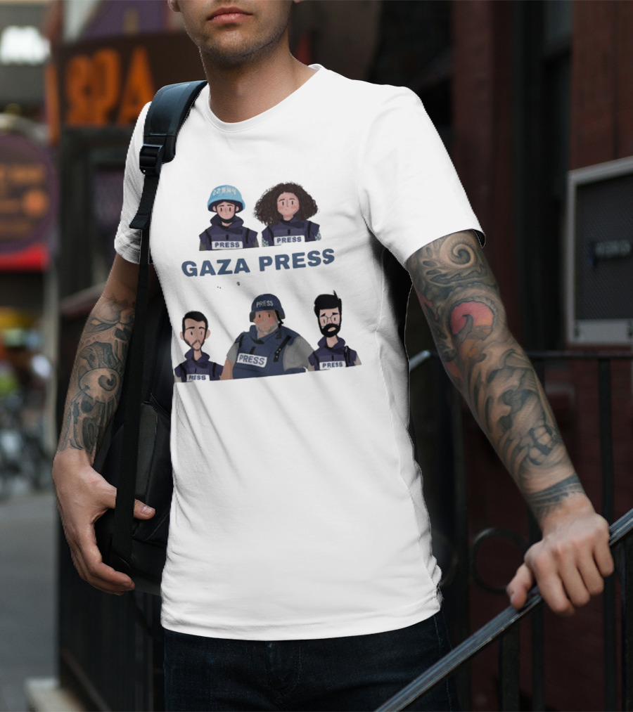 Gaza Press Heroes Cartoon Characters PRESS T-Shirt