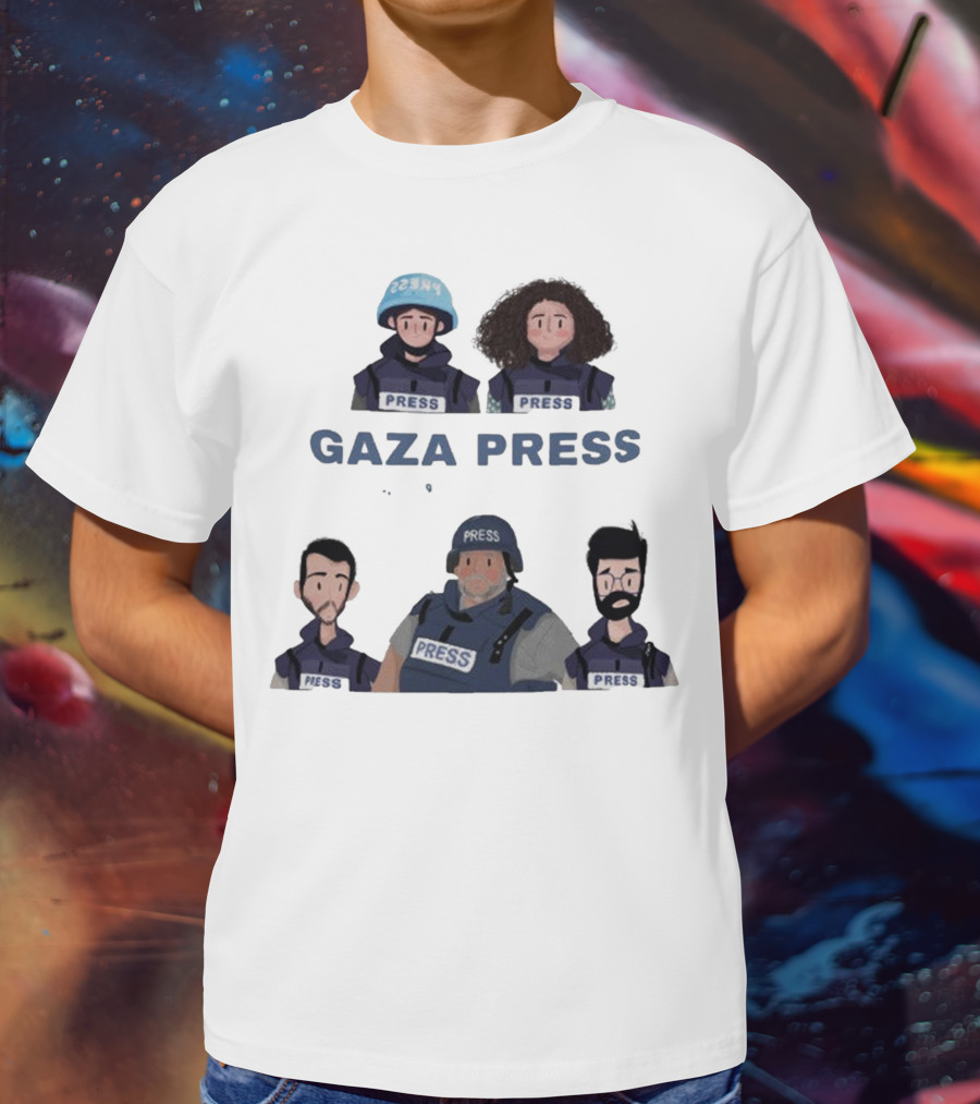 Gaza Press Heroes Cartoon Characters PRESS T-Shirt