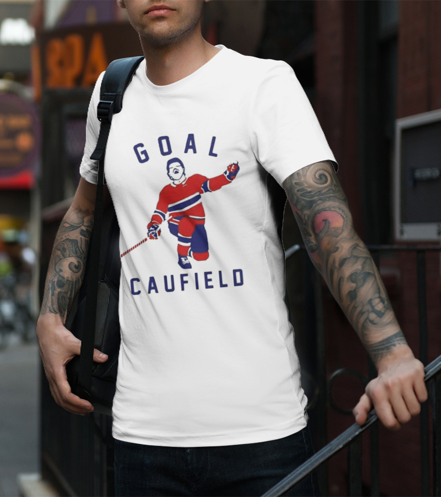 Goal Caufield Hockey Player Celebration T-Shirt